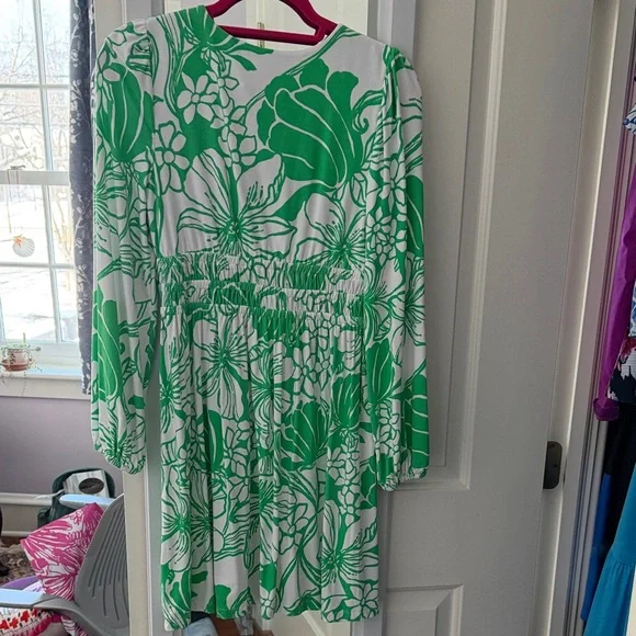 Lilly Pulitzer Green and White Patterned Dress - Picture 3 of 3